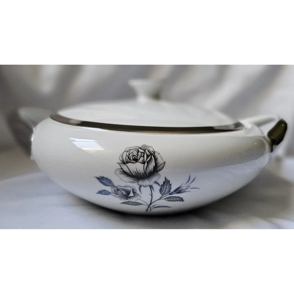 Royal Song Fine China Monlight Rose Round Vegetable Bowl With Lid Discontinued - Picture 3 of 16